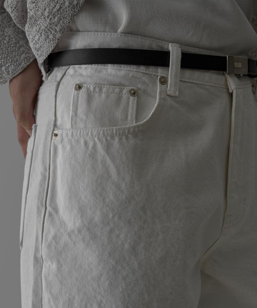 Baulopeulodeogteu White Denim Half Pants