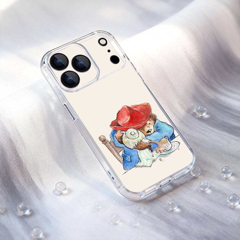 P-PaddingtonS Bear Cute Transport Phone Case For iPhone 17,16,15,14,13,12,11,Pro,XS,Max,XR,Plus,E,SE4,Mini Shockproof Soft Cover