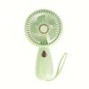 Portable Handheld Mini Fan with LED Light, USB Rechargeable, Quiet 3-Speed Cooling Fan
