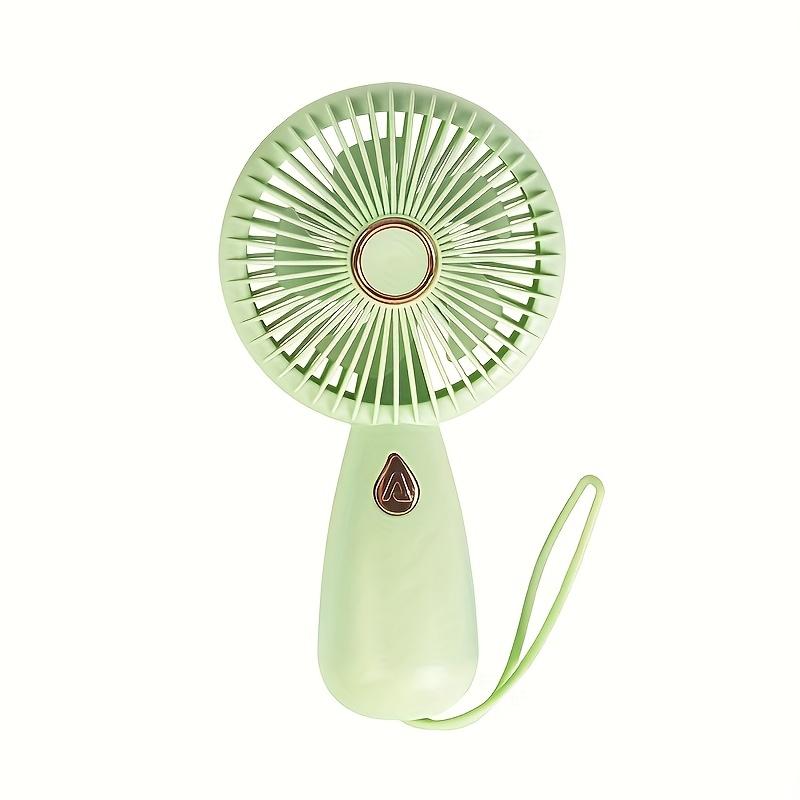 Portable Handheld Mini Fan with LED Light, USB Rechargeable, Quiet 3-Speed Cooling Fan