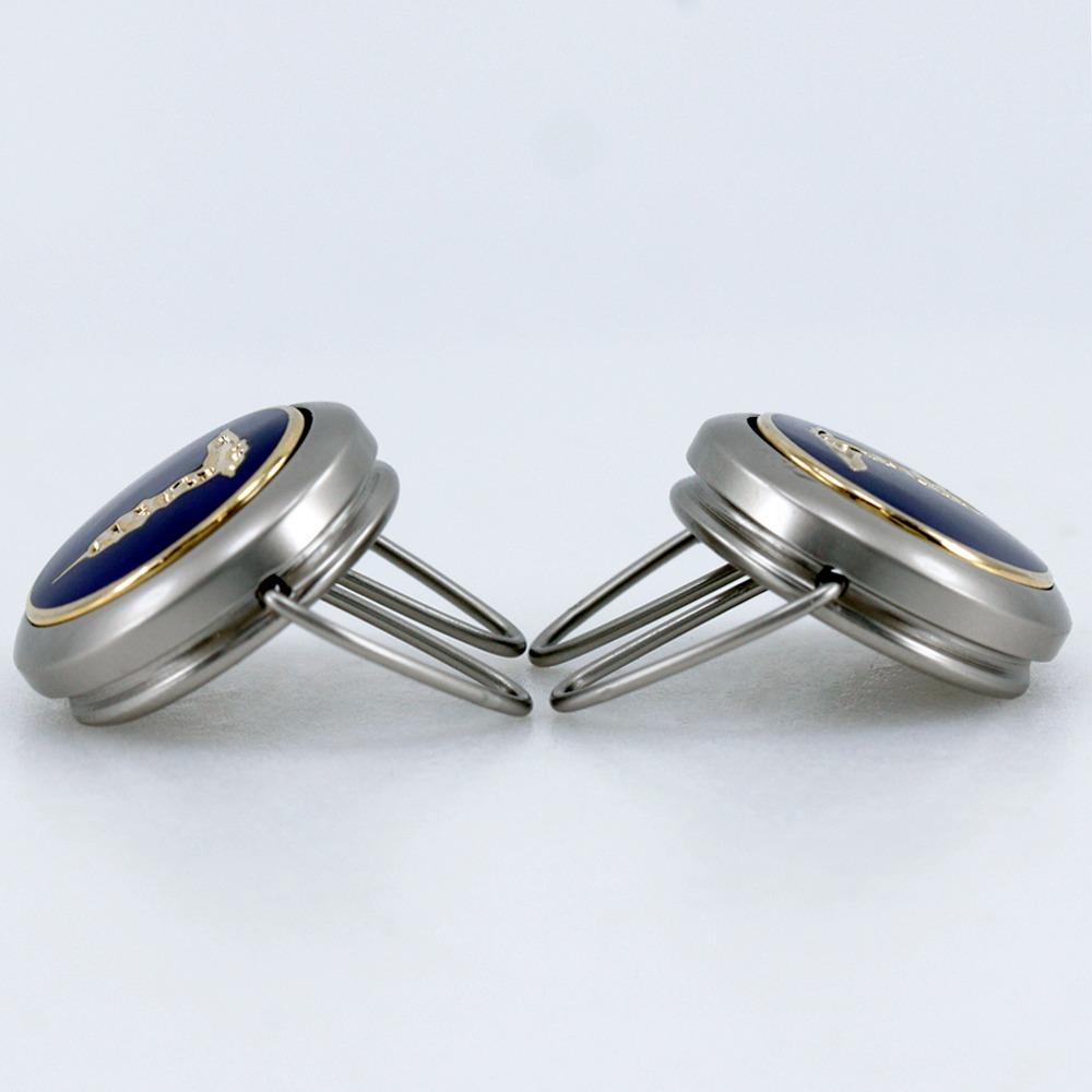 TRUSSARDI logo cuffs Silver metallic mens Used