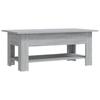 Coffee Table Gray Sonoma 102 X 55 X 42 Cm Particleboard