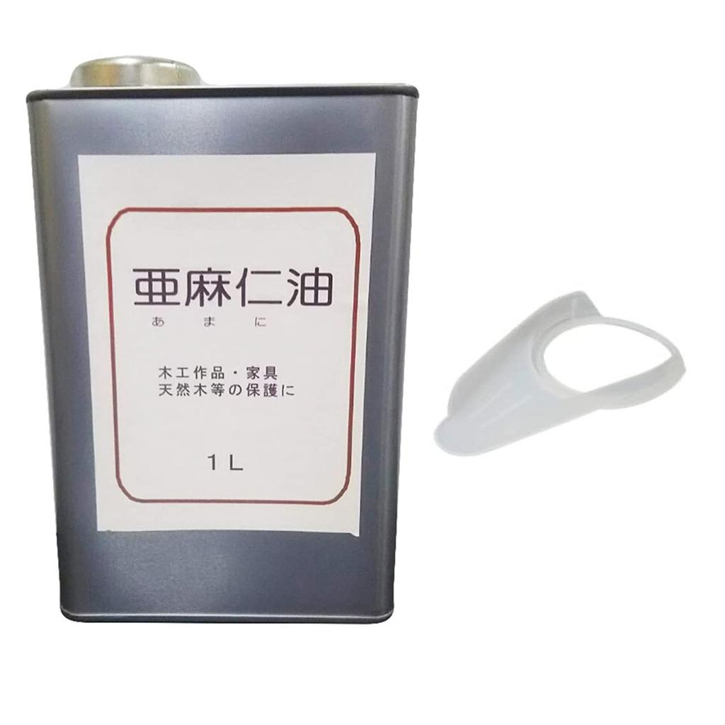 Chubu Sunday Sales Chubu Sunday Hanbai Drying Oil Linseed Oil 1L Clear Spout Vero Set Woodworking