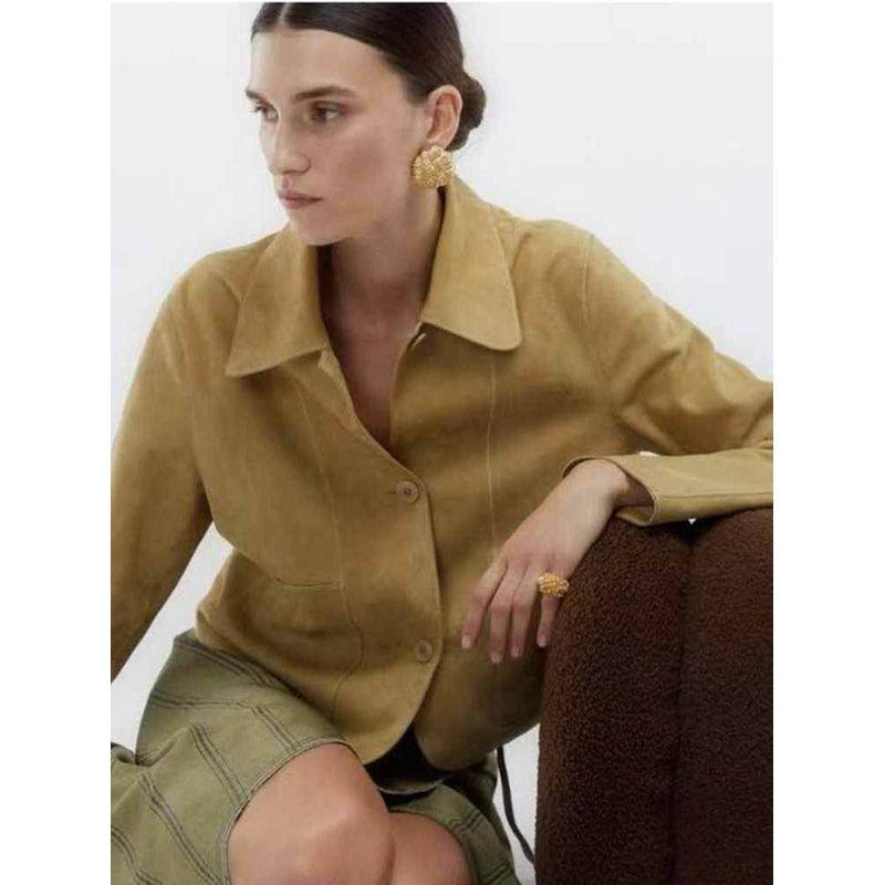 Fashion Exaggerated Fashionable Refined Rose Yang Shulin Middle Ancient Stylish Heavy Industry Texture Lava Texture Earring Ear Clip Female