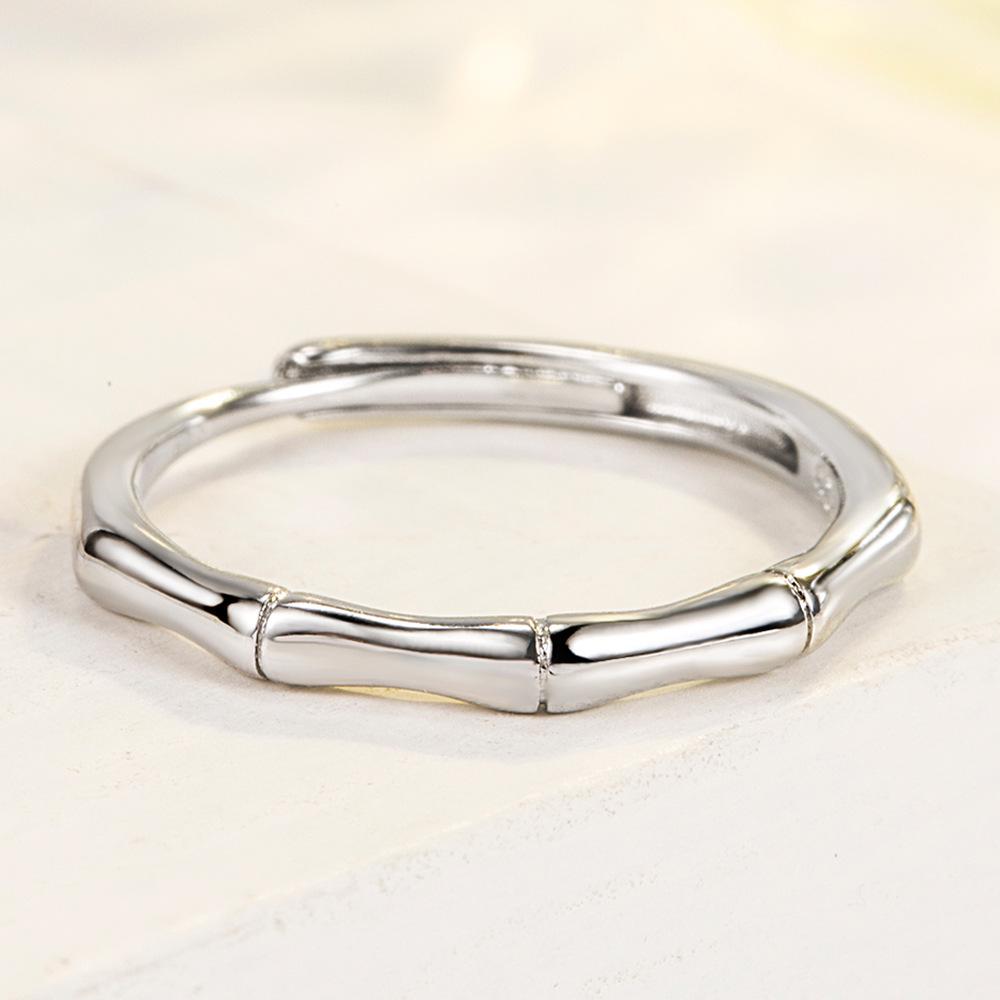 

Лесной стиль свежий бамбук открытый пара парные кольца Ins модные высокие мужские и женские кольца opening adjustable