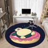1pc Pokémon Sleepy Donut Office Round Area Rug,  Under Office Chairs Bedroom Living Room Home Decor a0926102