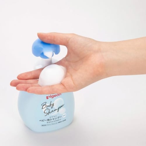 Additive-free Baby Foam Shampoo, Fragrance-free, 350ml Bottle + 300ml Refill, Skin Care for Newborns from Birth