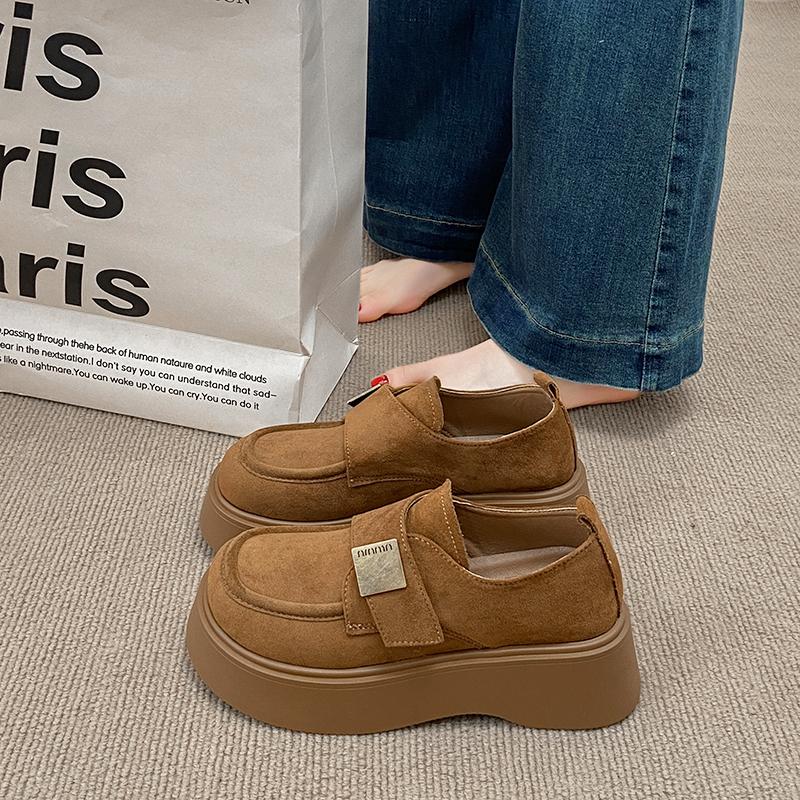 Fashion CRLAYDK 2024 Spring New Retro Women's Platform Slip On Loafers Vintage Casual Flats Ladies Work Comfortable Walking Shoes