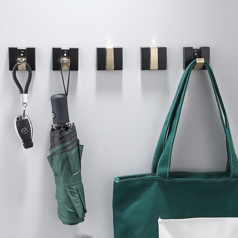 Cârlig Robă Negru Tuqiu Pliabil Cu Aspect Antic Umeraș Raft Haine Cârlig Prosop Aluminiu Cârlig Bucătărie Agățător Ușă Montat pe Perete