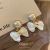 Large Retro 925 Pearl Earrings with Niche Ear Buckles for Women