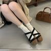 2025 new autumn light mouth suede word with commuter soft leather work women's bow shoes