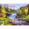 5D Diy Waterfall Diamond Painting Kit Celá kulatá vrtačka Krajina Diamantové vyšívání Mozaika Umělecké křížové stehy Domácí dekorace