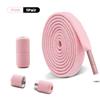 1 Pair 8mm Width Elastic Laces for Sneakers No-Tie Flats Quick-On/Off Shoelace Accessory for Children & Adults