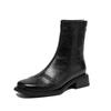 Huge Comfort~ Lan Cabinet Small Short Boots Women's 2025 New Soft Leather Autumn and Winter Thick Heel Elastic Thin Boots Children