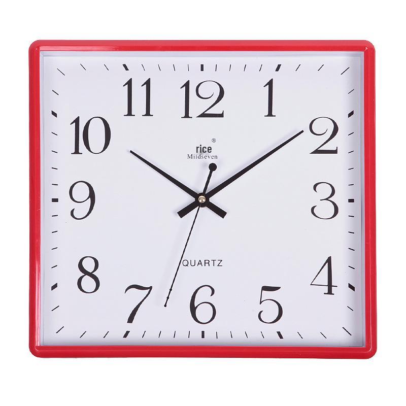 Seven King Stars Silent Quartz Wall Clock - Modern Square Design for Bedroom
