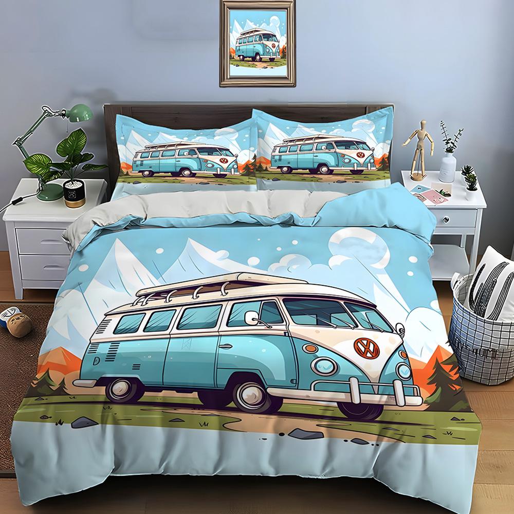 Outdoor camping enthusiasts Print Bedding Set Duvet Cover 1 Duvet Cover 2 Pillowcases Adult and Children Bedding Set Luxury Gift