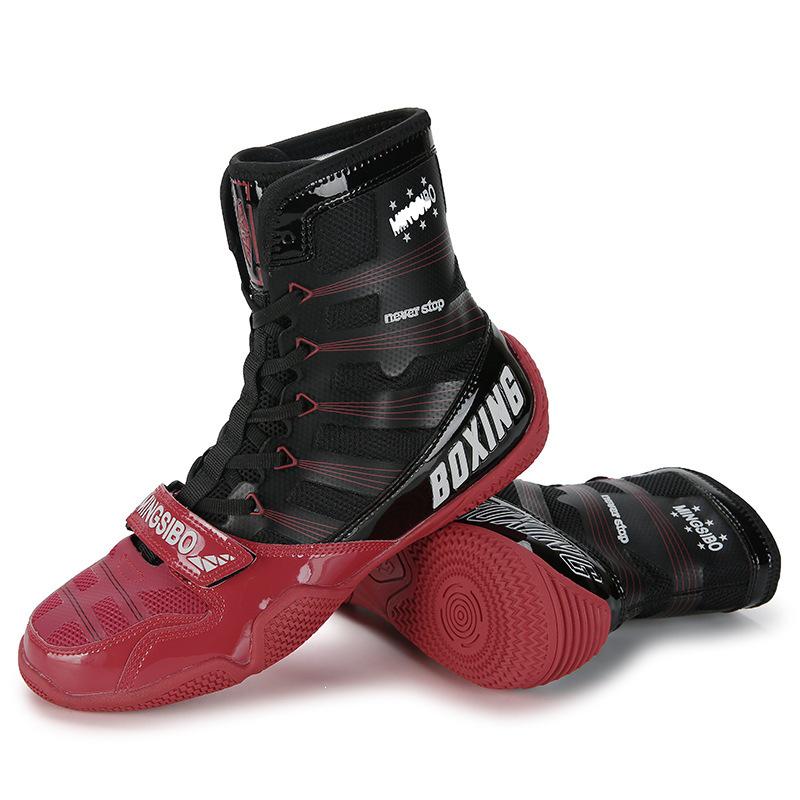 Men's High-Top Boxing Shoes - Breathable Foot Protection for Training and Competition
