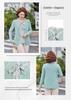 Spring Fashion Knitted Two-Piece Long-Sleeve Shirt for Middle-Aged Women