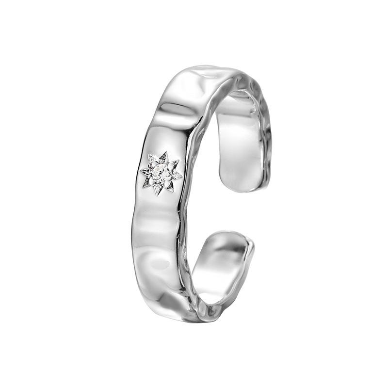 Shining Zircon Irregular Star Ring Fashion Exquisite Women Men Y2K Opening Adjustable Couple Rings Hiphop Girls Party Jewelry Gifts