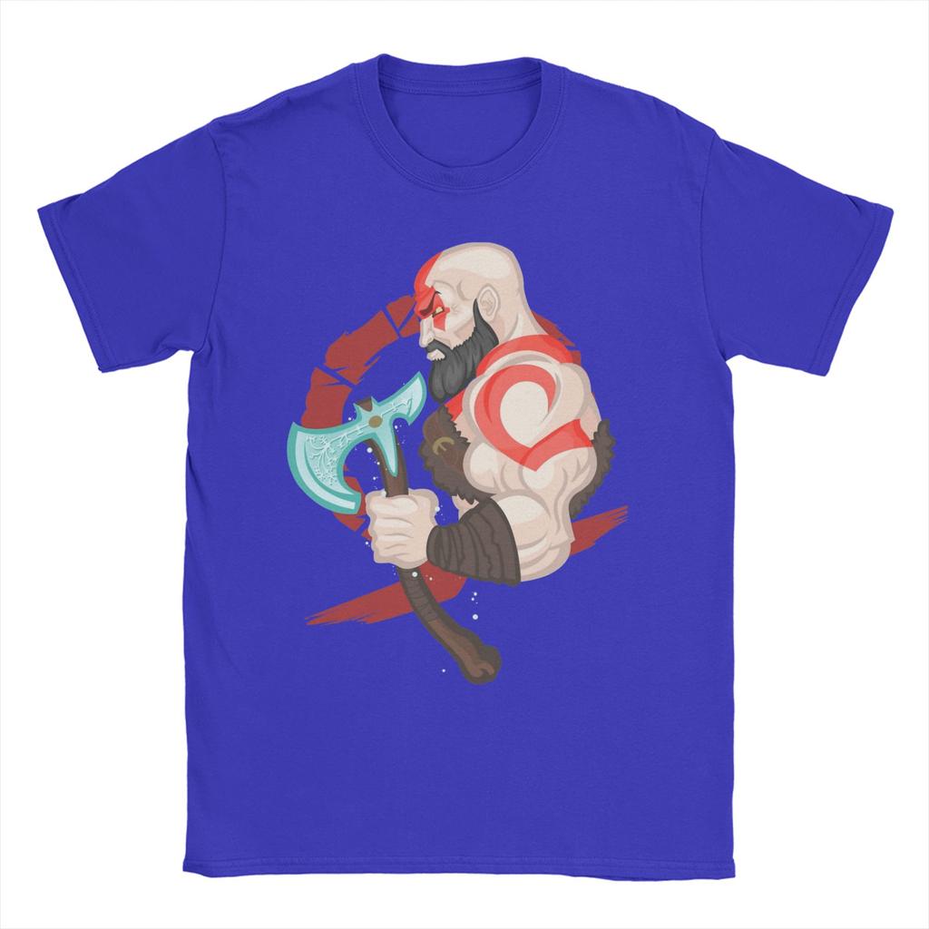 Crazy God of War Norse Gods Kratos TShirt Unisex Womens Crew Neck Cotton T Shirt Short Sleeve Tees Gift Idea Clothing