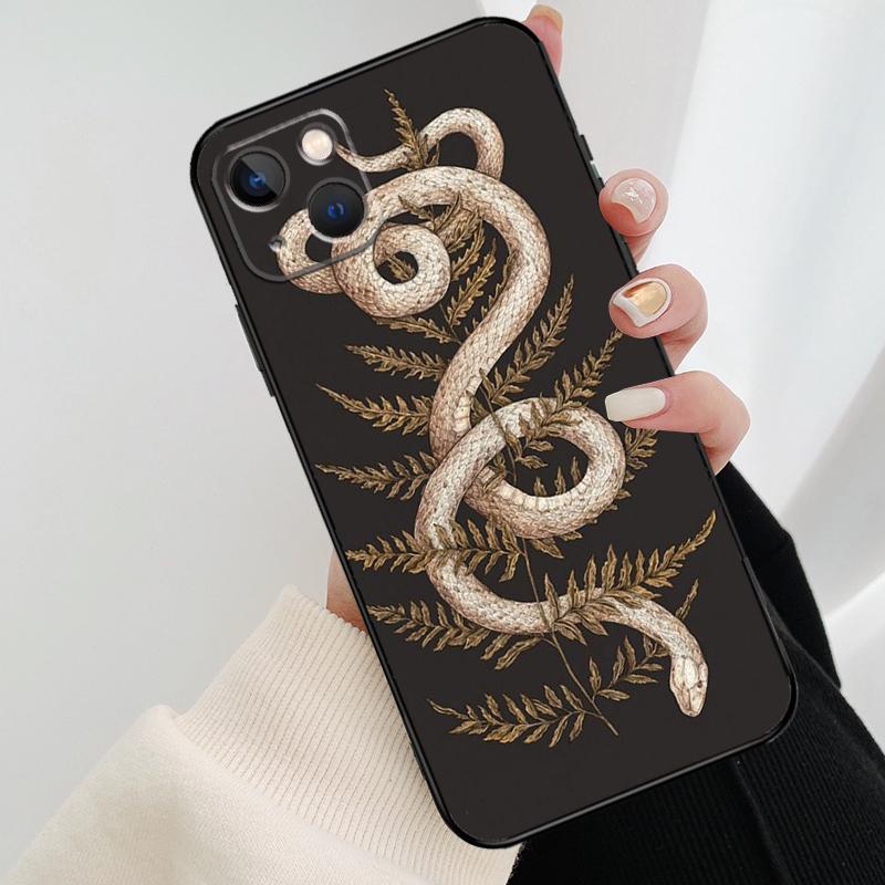 The Snake and Fern Phone Case For iPhone 17 Pro Max 14 13 12 11 15 16 Pro Max mini 15 16 Plus 16e 17 Air Cover