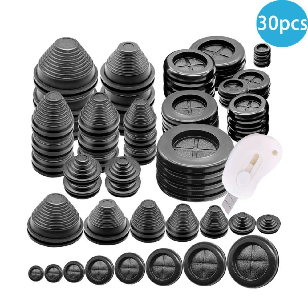 

Tower Closed Rubber Grommet Double Sided Easy To Use Firewall Solid Closed Hole Plug Kit Round Rubber Hole Plugs