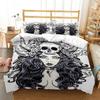 Luxury New 3D Print Terror Zombie Skull Print Bedding Set Adults Quilt Cover Pillowcase Bedding Set Teens King Size Bedding Set