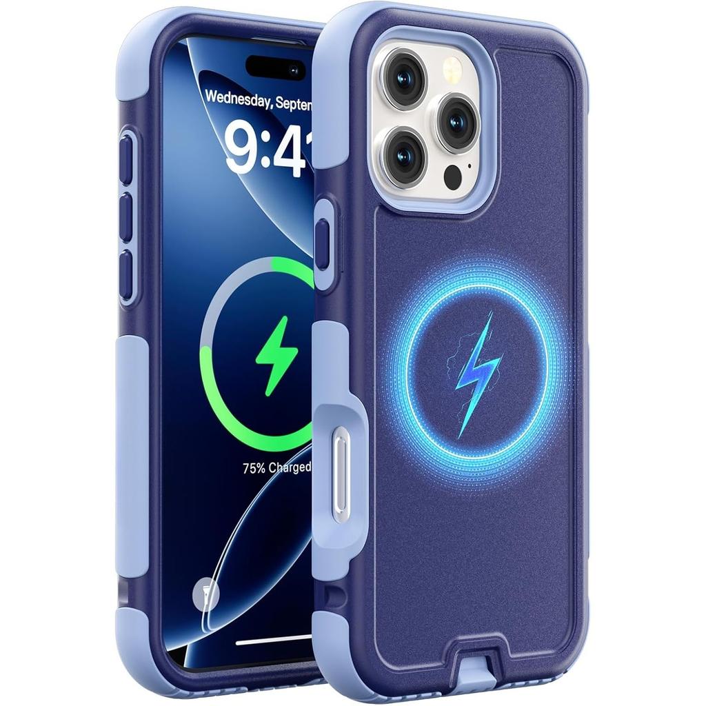 Custodia Resistente di Grado Militare Per iPhone 16 Pro Max 15 14 Plus Copertura Corazzata Antiurto Per Ricarica Magnetica MagSafe Protezione