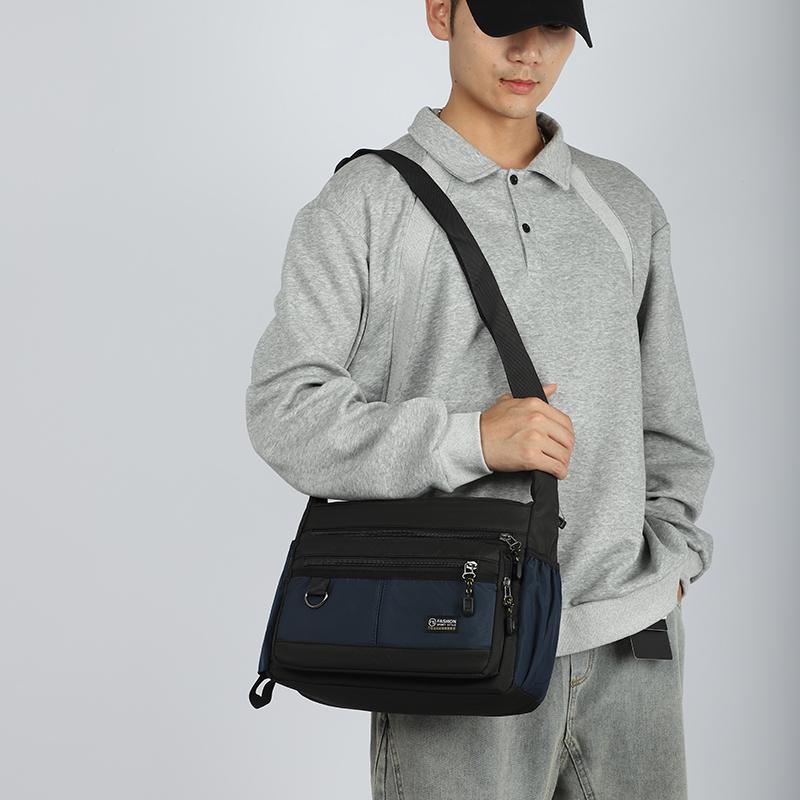 Lightweight Water-repellent Wear-resistant Shoulder Bag Business Crossbody Bag Large Capacity Commuter Men's Bag