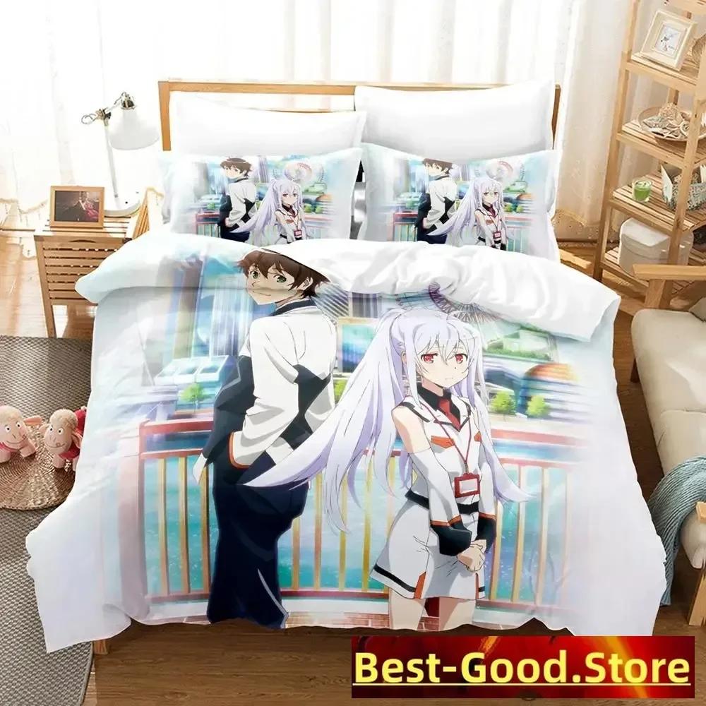 PLASTIC MEMORIES Bedding Set Printed Bed Set With Pillowcase Bed Duvet Cover Soft Single Double For Queen Super King Size