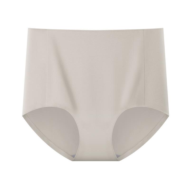 Plus Size Women's Solid Color Comfortable Breathable High Waisted Briefs