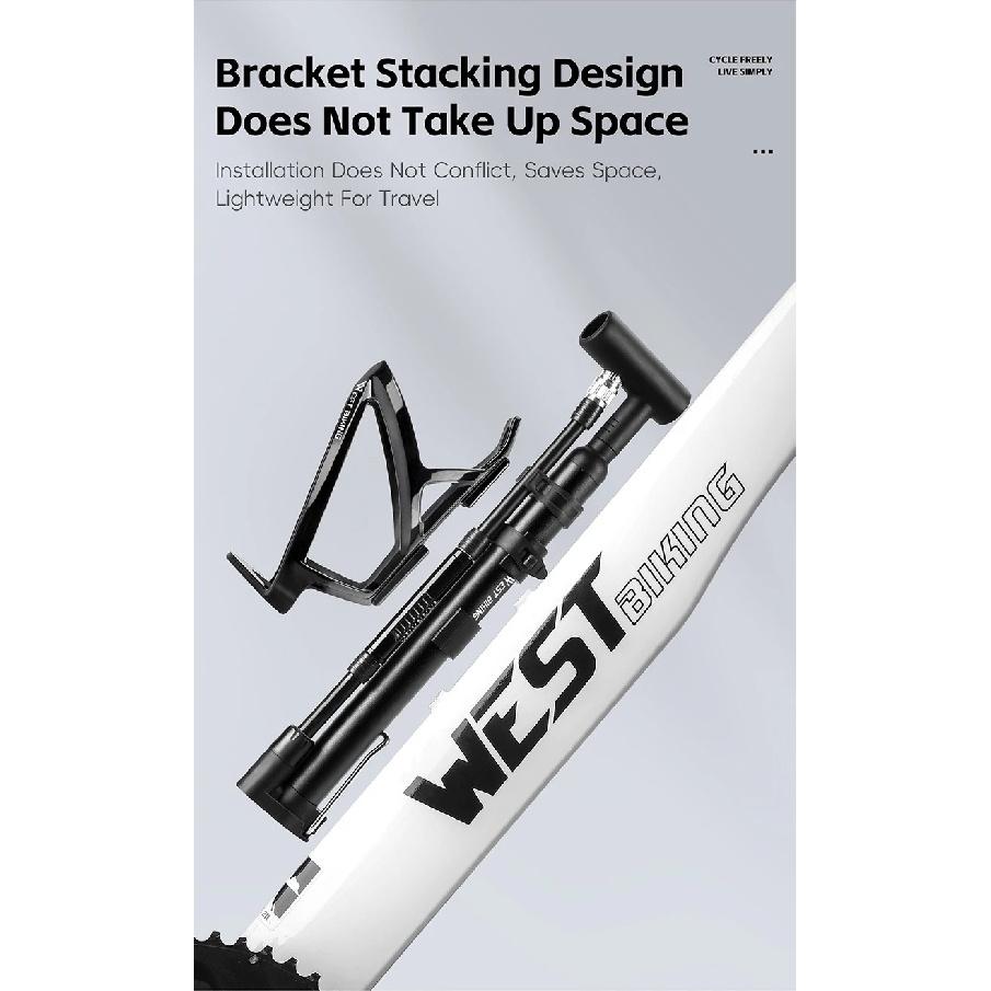 WEST BIKING משאבת אופניים מיני ניידת ידנית מנפח אוויר לצמיגים אופני כביש משאבת אוויר שסתום AV FV משאבת לחץ גבוה אביזרי אופניים