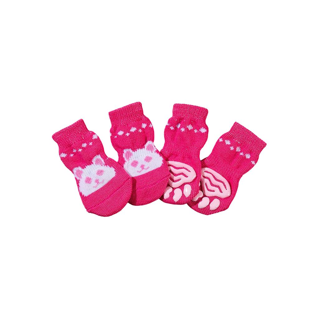 4pc Pet Socks, High-quality Non- Sole, Dog Socks, Teddy, Corgi, And Supplies.