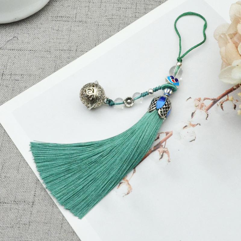 1pc Keychain Fashion Handwork Supplies New Hanging Ornaments Diffuser Palace Bell Tassels Metallic Locket Pendant