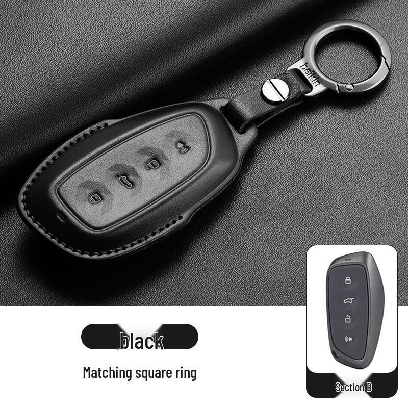 Leather Key Cover for Great Wall Haval: H6, H2S, M6, Big Dog, F7, H9, Red Hare, Menglong, Mythical Beast