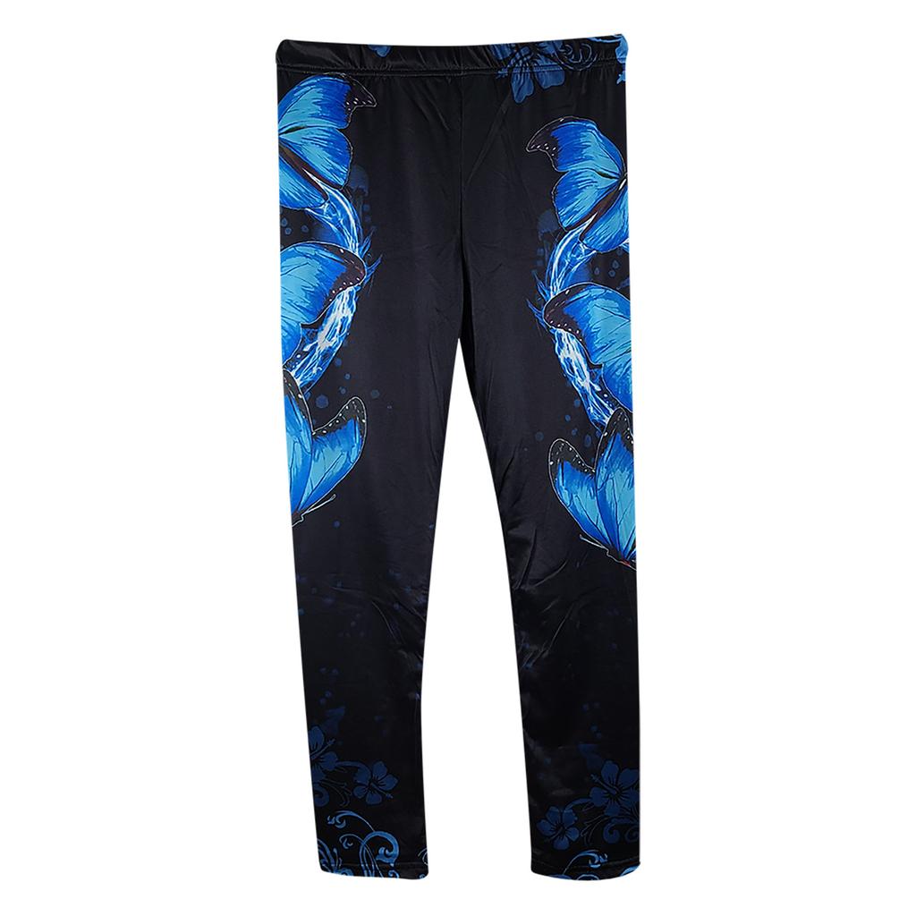 Women's Fashion Printed  And Winter Sports Bodybuilding Small Foot Yoga Pants