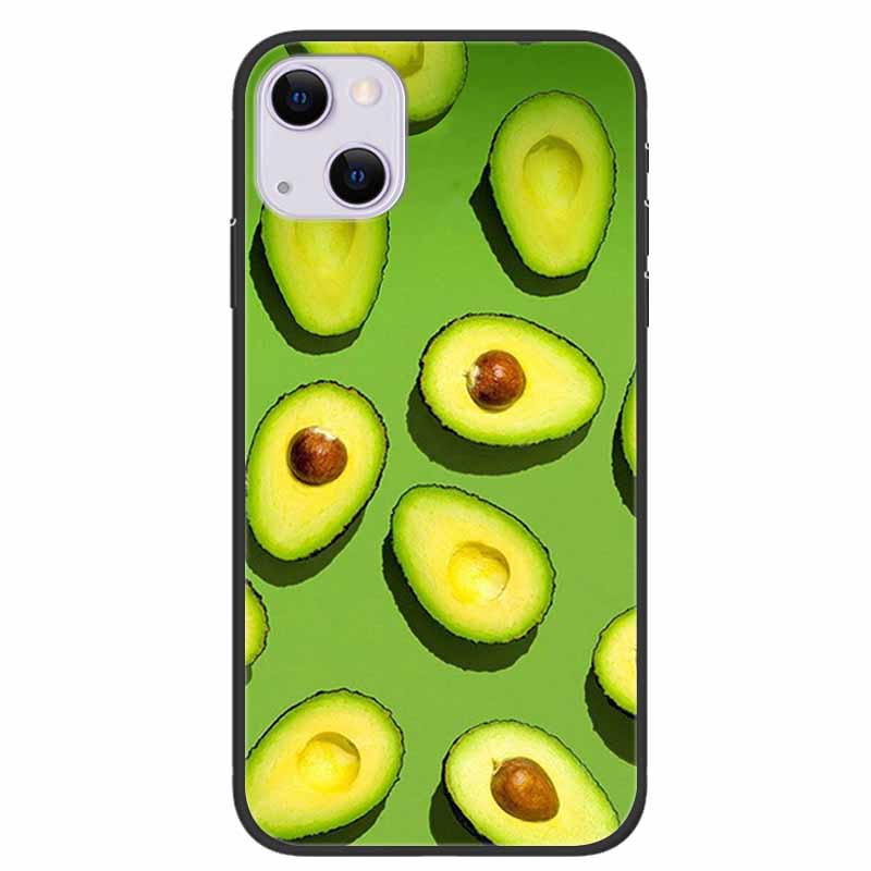 For iPhone 14/14 Plus Case Black Silicone Soft TPU Luxury Flower Animal Back Cover For iPhone 14/14 Plus New Shells for iPhone14