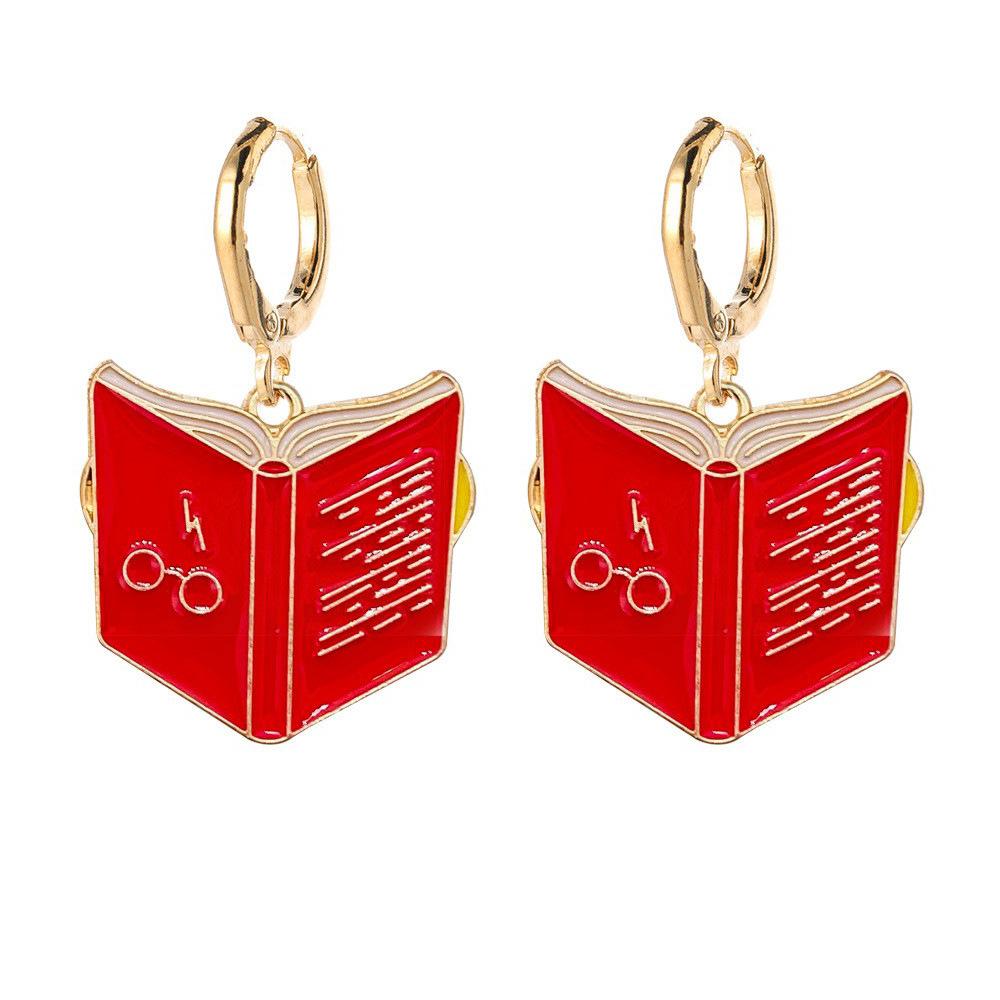 Teachers' Day Students Graduation Season Earrings Bachelor'S Uniform Hat Pendant Women'S Earrings Blue Book