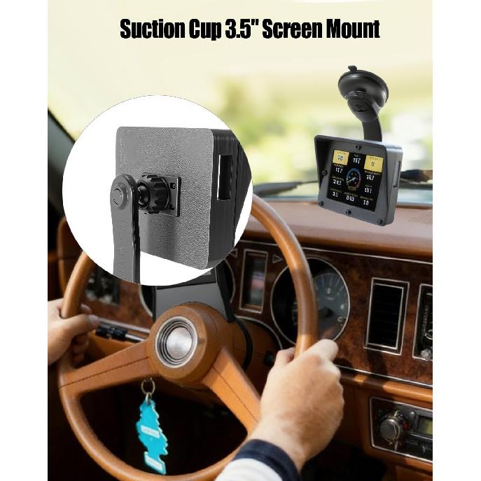 

Flexible Suction Cup Mount Fits for Holley Terminator X Sniper Dominator EFI 3.5In Screens, Adjustable Bendable Arm for Dashboard Windshield Holder