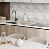 Vinyl Tiles with Graphics for the Bathroom Elegant Marble Pattern 9x30x30 cm