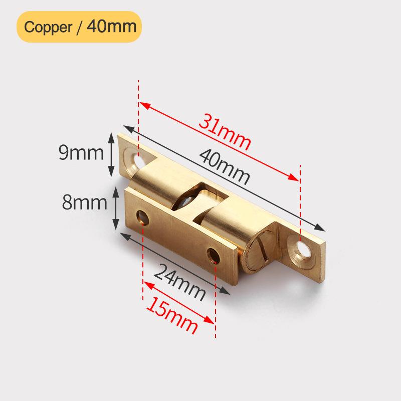 

NAIERDI 2PCS Pure Copper Adjustable Cabinet Catches Double Ball Cabinet Closet Latch Clip Door Catches Furniture Fittings