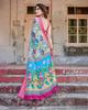 Women Designer Tussar Silk Lightweight Soft & Elegant Digital Printed Saree With Unstitched Blouse
