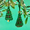 DIY Green Button Christmas Tree Ornament Kit Fun Christmas Buttons Crafts Making Set Handmade