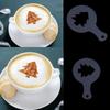 16 szt. Szablony do kawy, Plastikowe szablony Artystyczne do Cappuccino, Czekolady, Latte, Narzędzia DIY