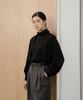 Unis Black Scarf Neck Blouse