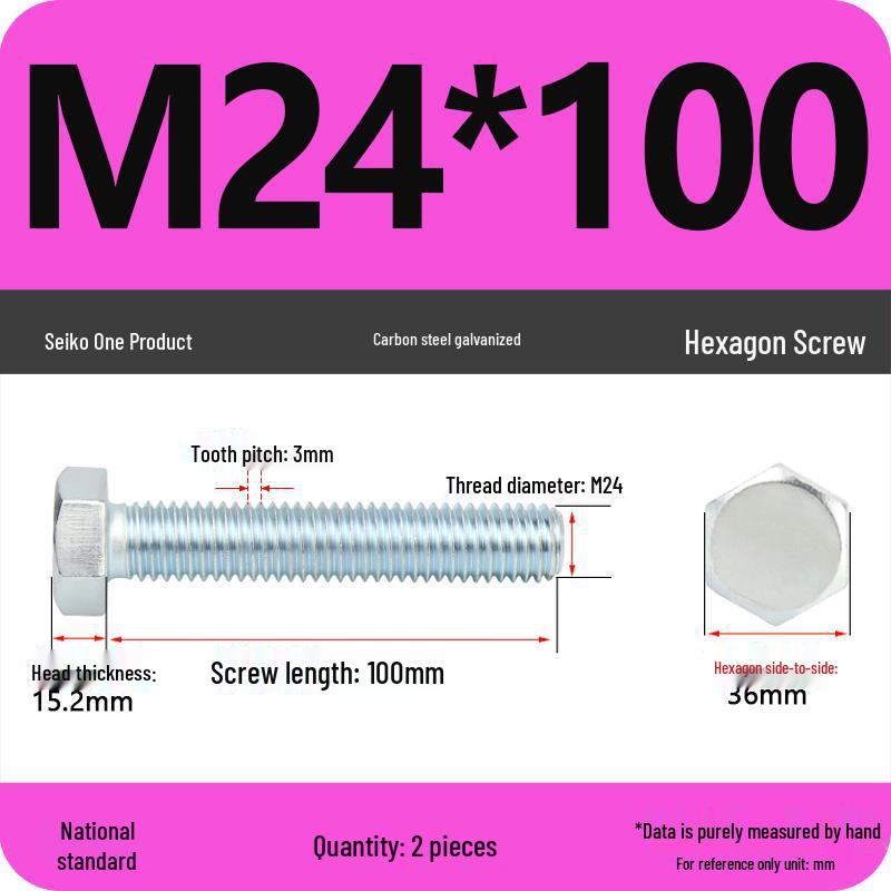 8.8 Grade Hot-Dip Galvanized Hex Bolt Nail M4-M30