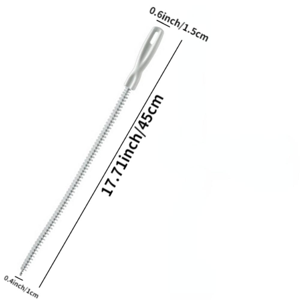 45cm Portable Pipe Dredging Strip Hair Brush Cleaner Foldable Sink Drain Cleaner Sticks Clog Remover Kitchen Cleaning Tool