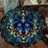 Wolf Windspiel Außendekor Boho Stil Metall Tierkunst 360 Drehbarer Haken Dynamische Drehung Geschenk für Balkon Garten Zuhause