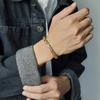 BRACELET Men' Gold Bracelet THICK ROYAL Byzantine Weave