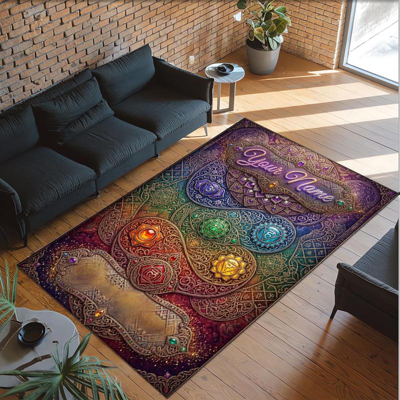 Other Similar Designs Theme Crystal Velvet Rug Personalized Custom Name Text Soft Floor Mat Home Decor